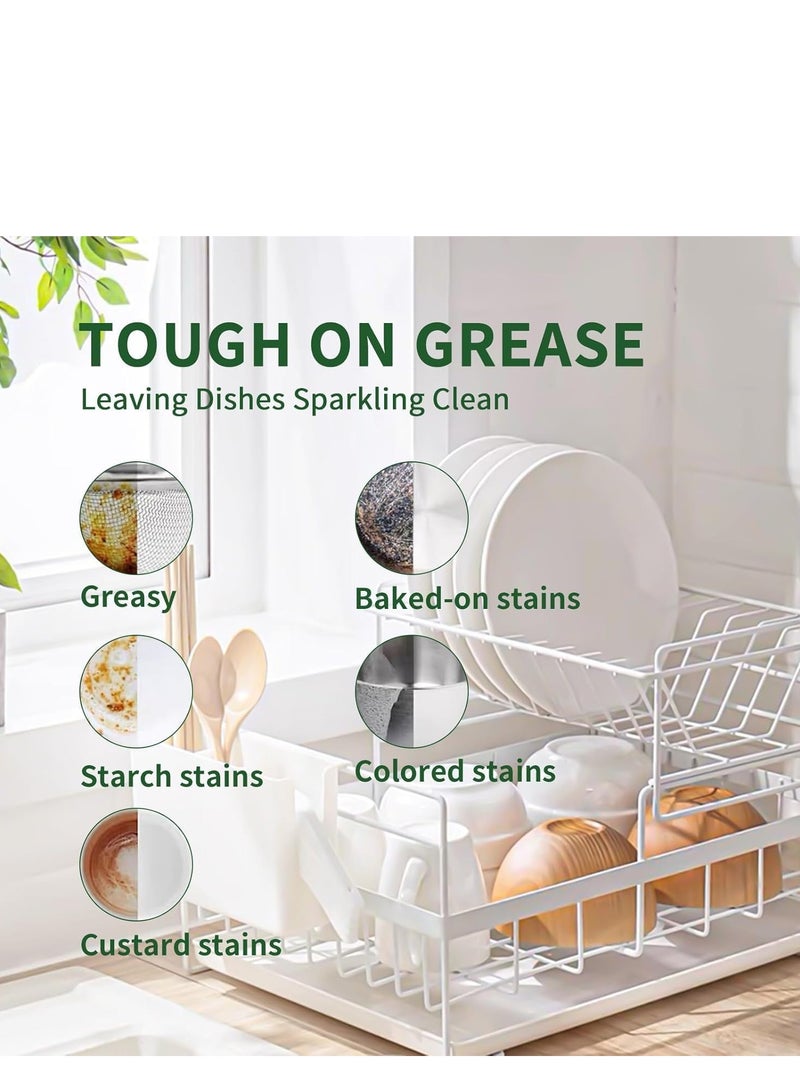Grease  Stain Remover Dishwasher Cleaning Tablets - Multi-Functional, Eco-Friendly, Hypoallergenic, Safe for Kids  All Surfaces, 5X Cleaning Power, Soft Water Formula, 100% Dissolvable, Fres - Image 3